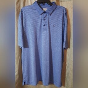 Callaway Blue Striped Polo Shirt